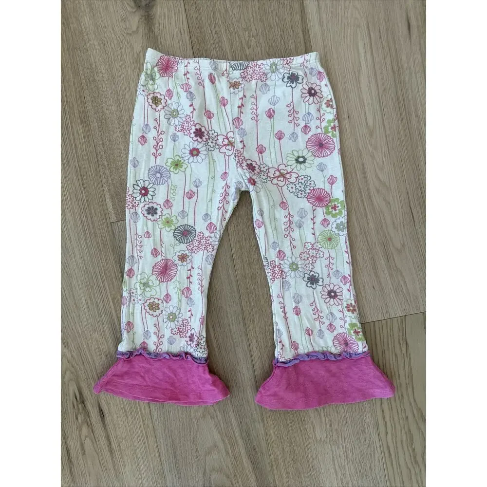 Baby Lulu 3T Lavender Purple Floral Two Piece Set Perfect For Events Cream
